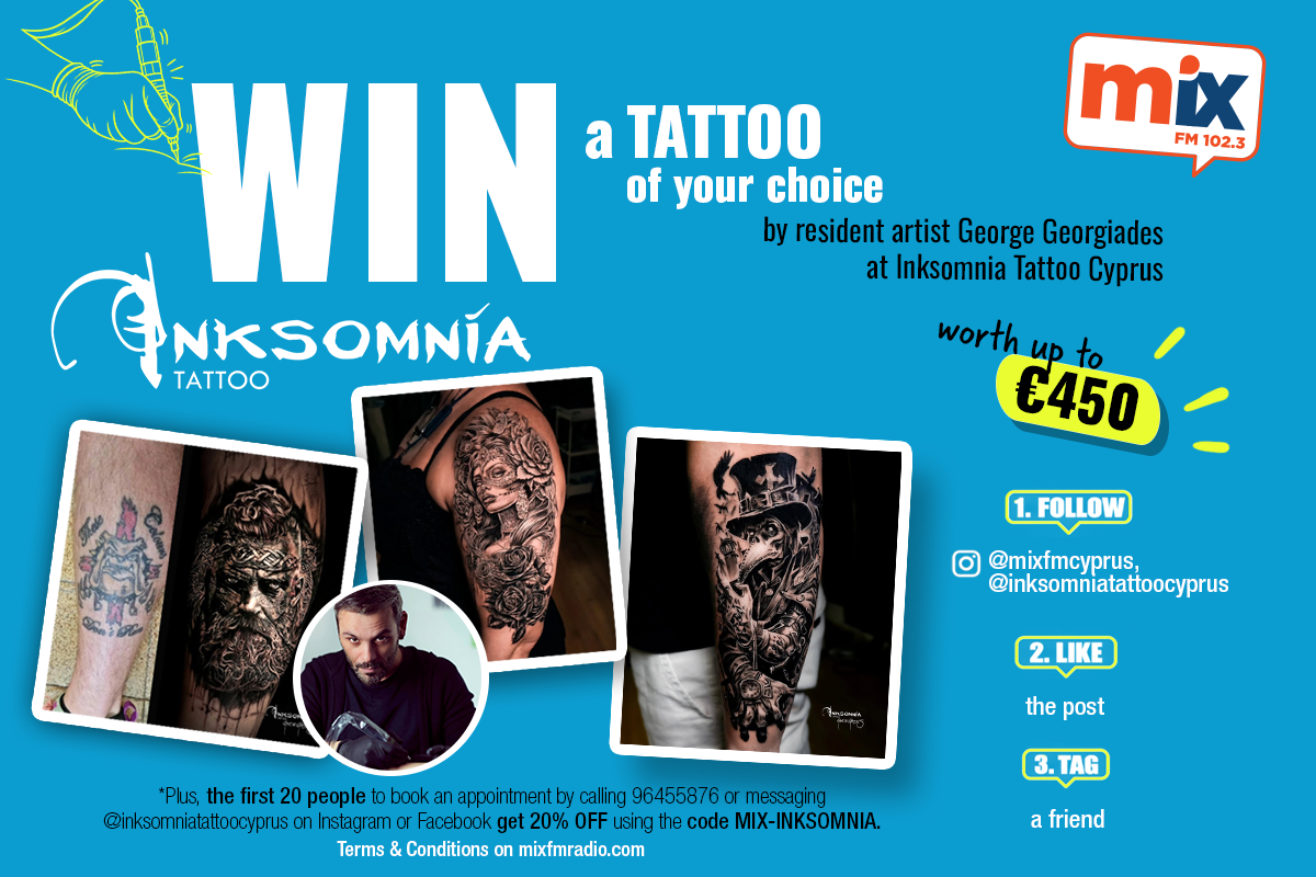 GIVE AWAY Inksomnia Tattoo Cyprus